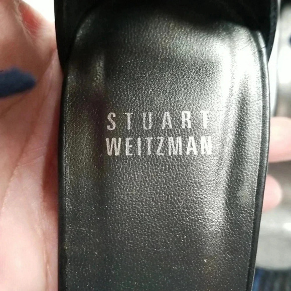 {Stuart Weitzman} Women's Striped Calf Hair Strappy Stilleto Heels - Picture 12 of 15